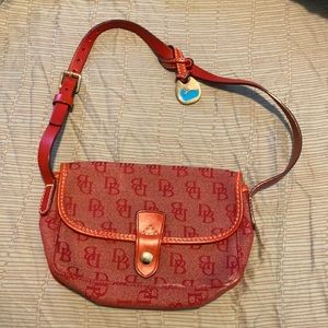 Small Red signature Dooney & Burke purse